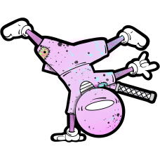 Cartwheel Ninja Standee